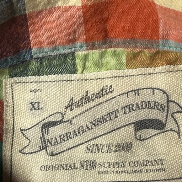 NWT Narragansett Traders Mens Plaid XL Shirt - Picture 2 of 11